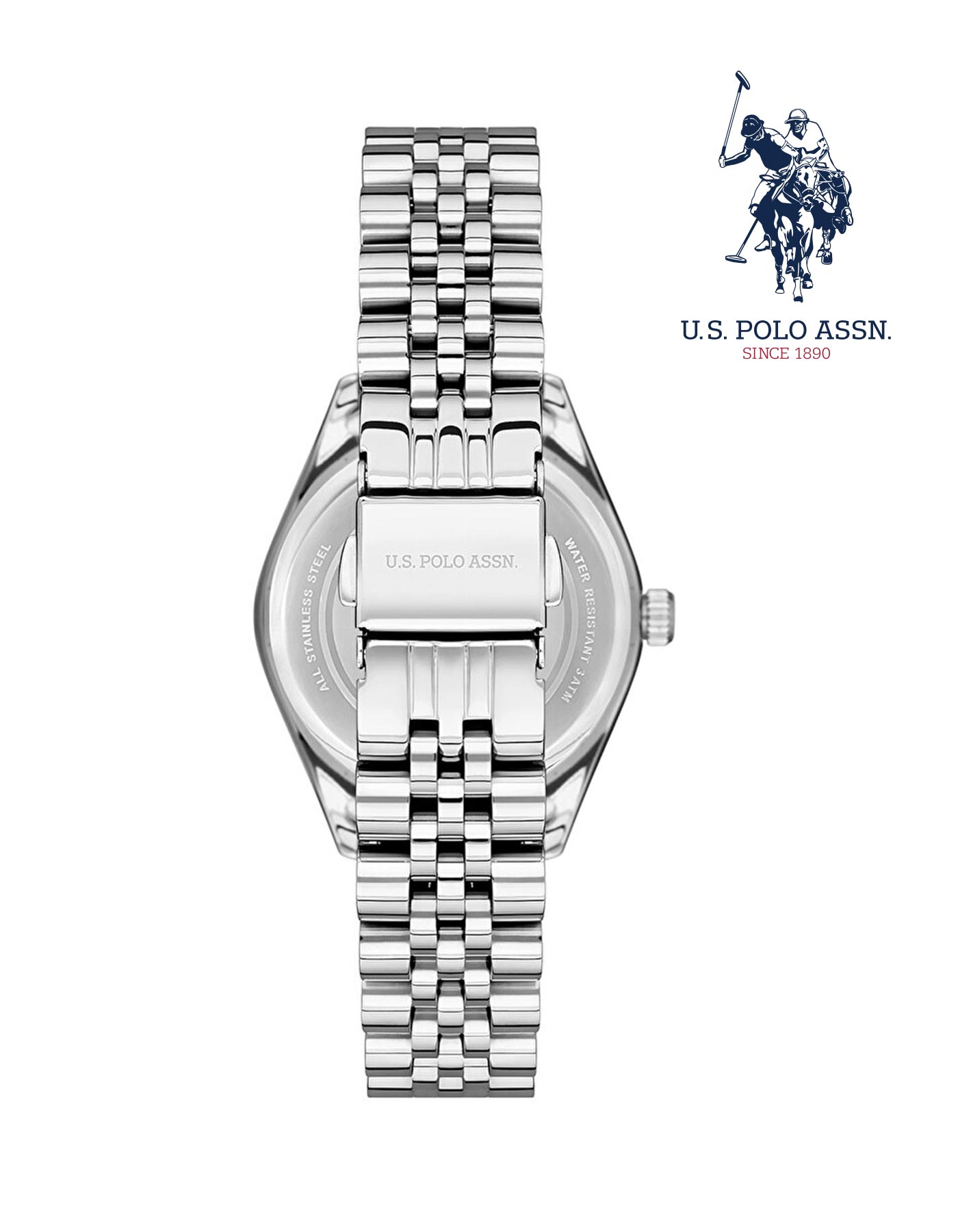 Us polo assn stainless steel cheap watch